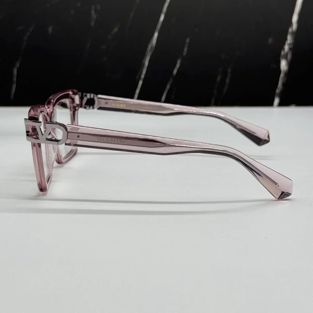 NEW VALENTINO V-SIDE VLX-131C PINK SQUARE EYEGLASSES VALENTINO